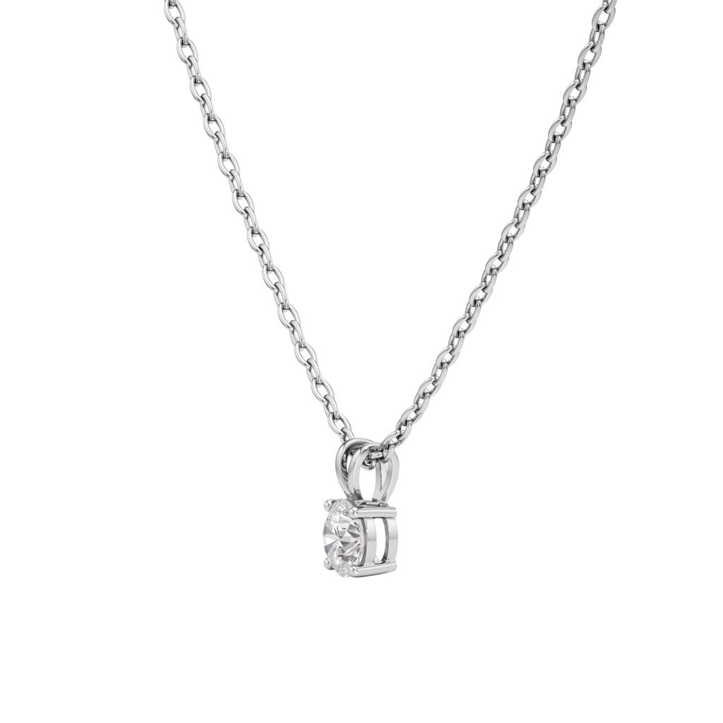 1Ct Round Shape Solitaire Pendants