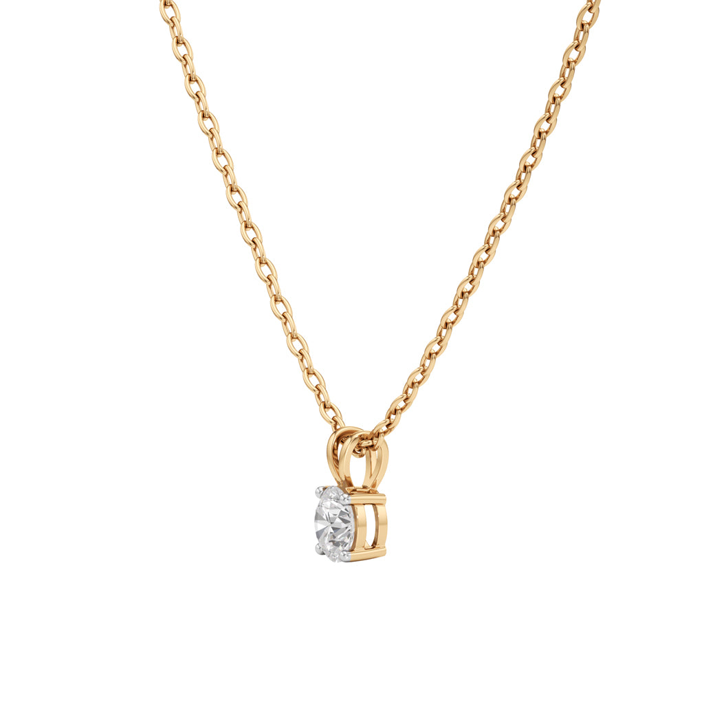 1Ct Round Shape Solitaire Pendants