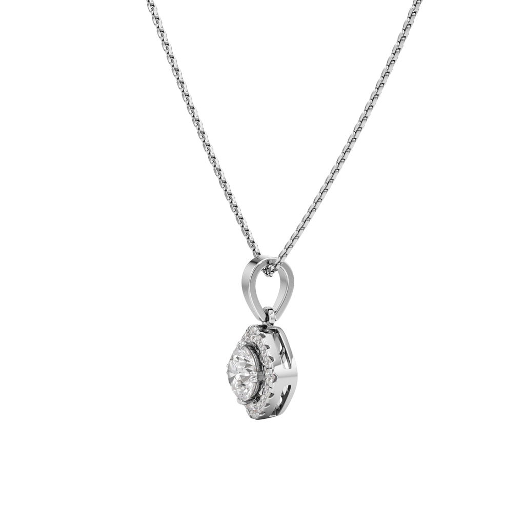 Infinia Round Cut Halo Pendant