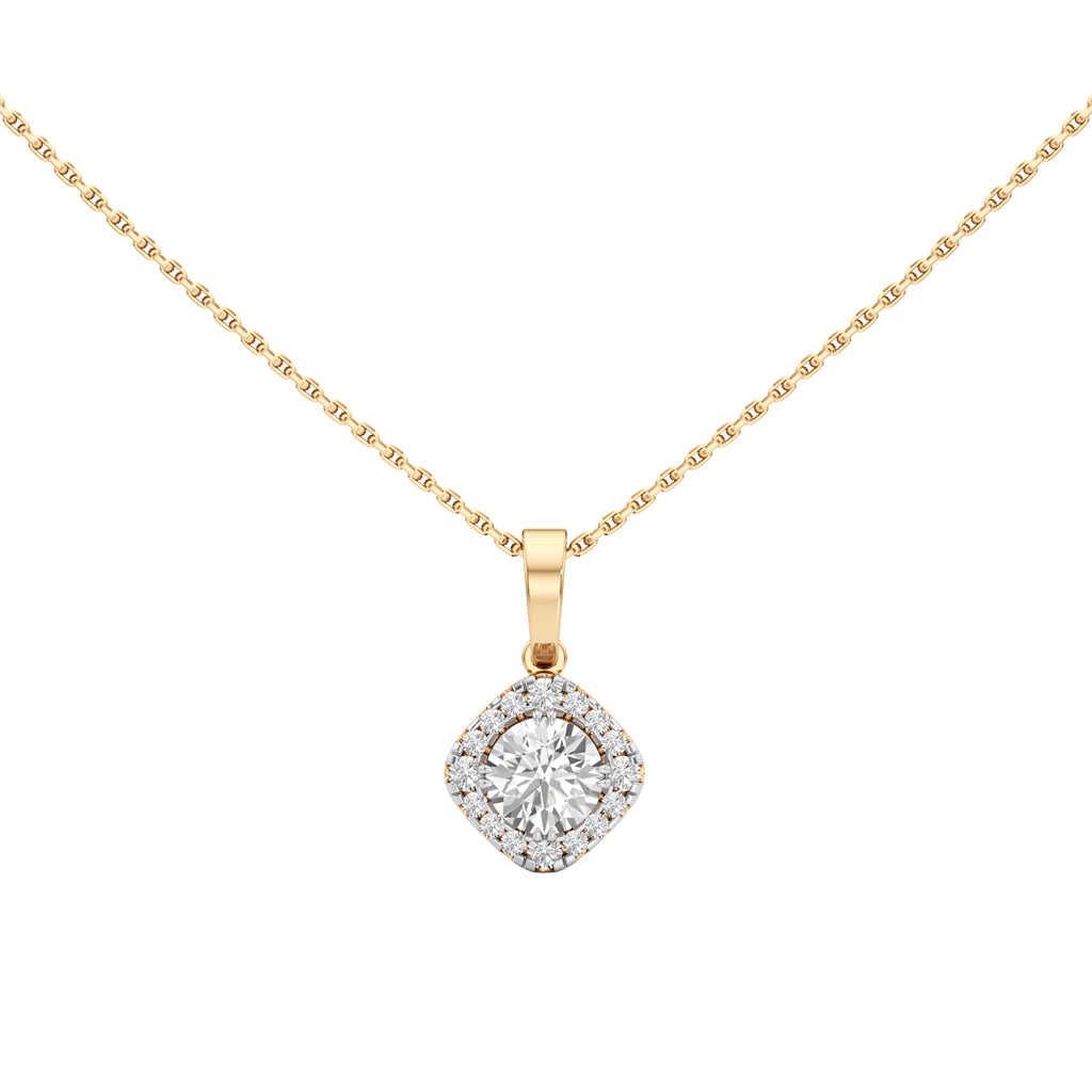Infinia Round Cut Halo Pendant