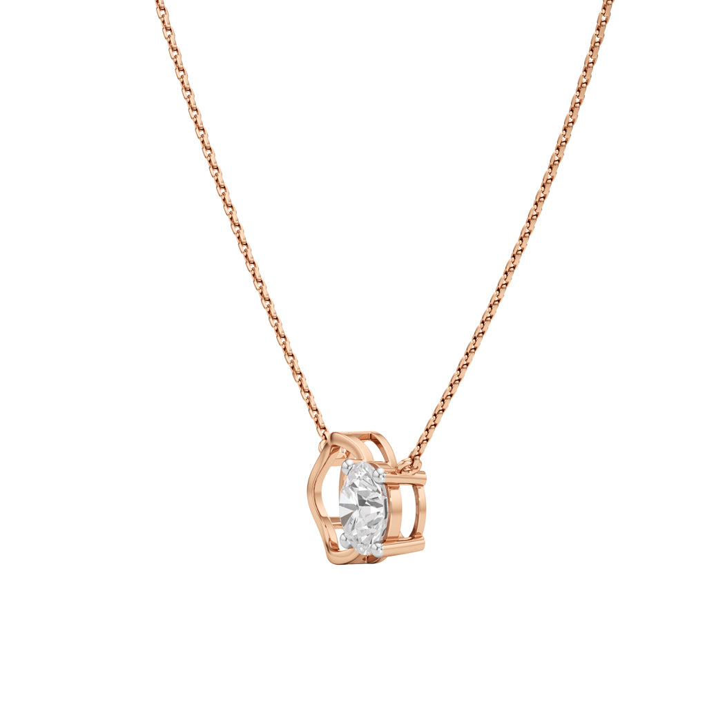 Ulissa 2Ct Four Prong Round Cut Fancy Pendant