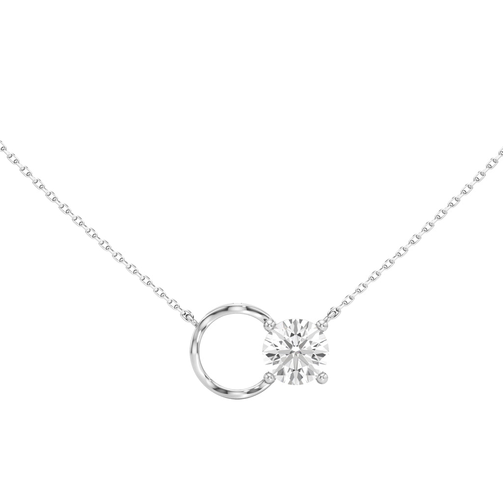 Ulissa 2Ct Four Prong Round Cut Fancy Pendant