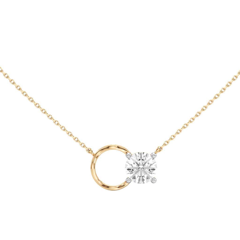 Ulissa 2Ct Four Prong Round Cut Fancy Pendant