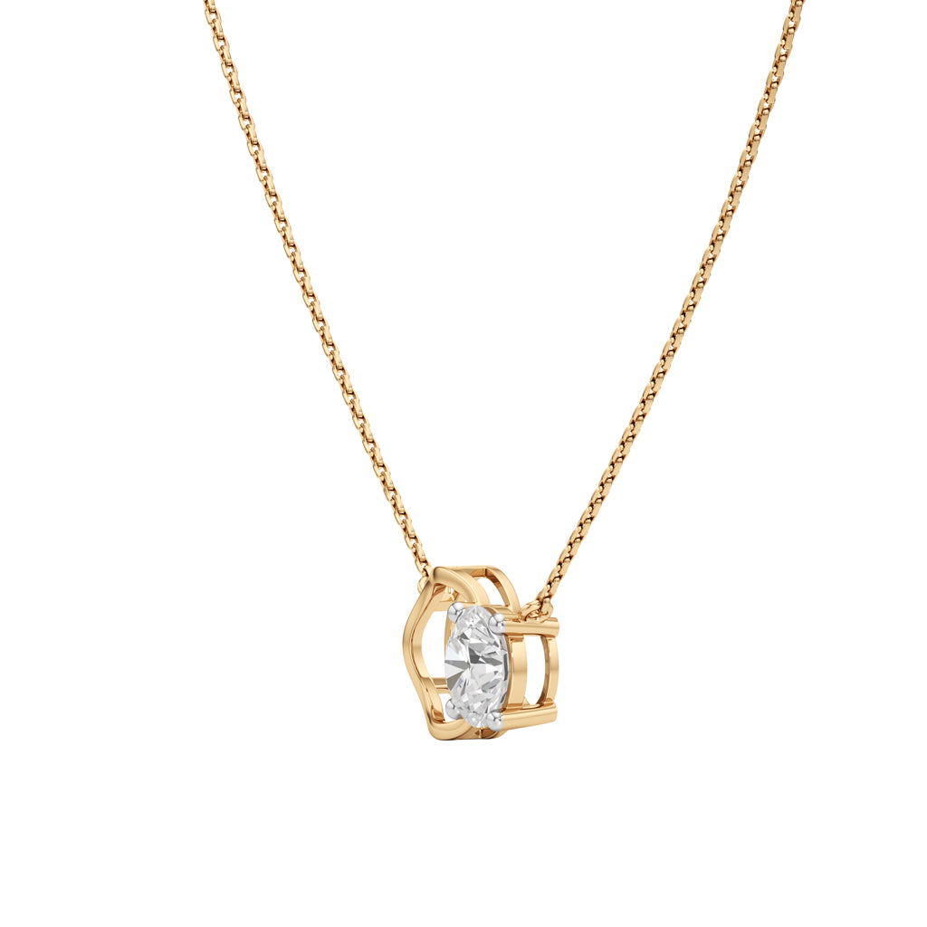 Ulissa 2Ct Four Prong Round Cut Fancy Pendant