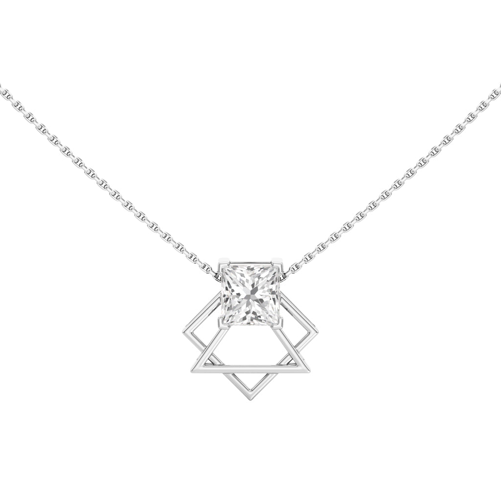 Celestina 2Ct Celtric Star Princess Cut Fancy Pendant