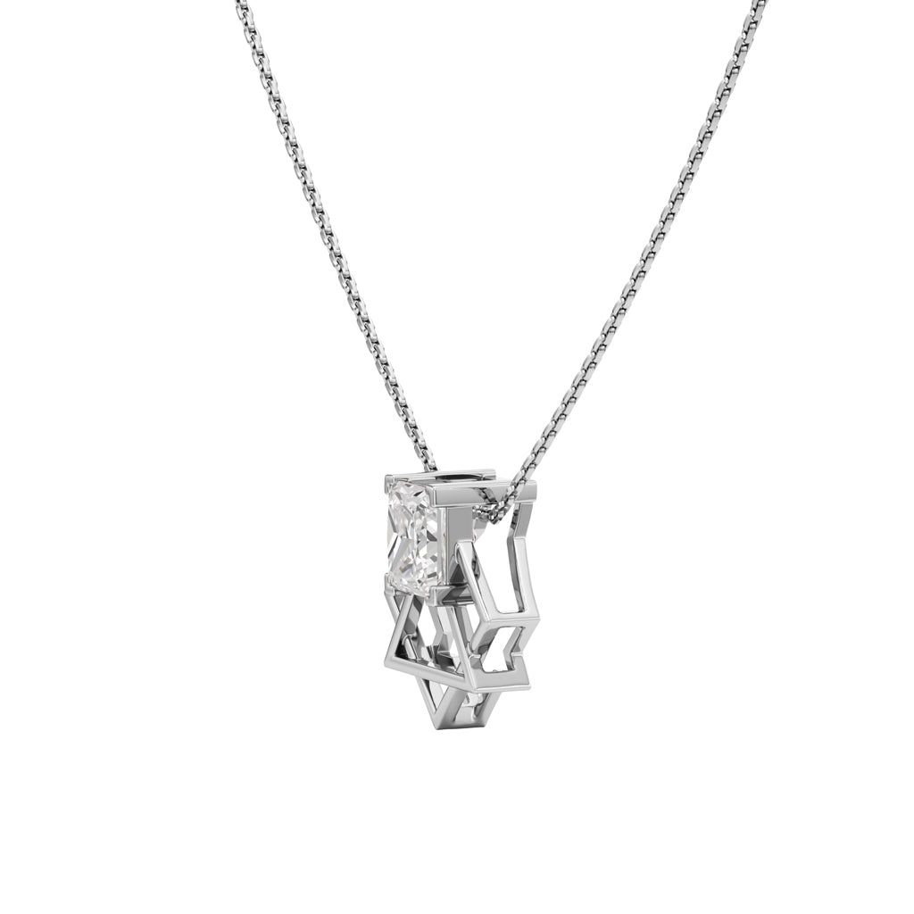 Celestina 2Ct Celtric Star Princess Cut Fancy Pendant