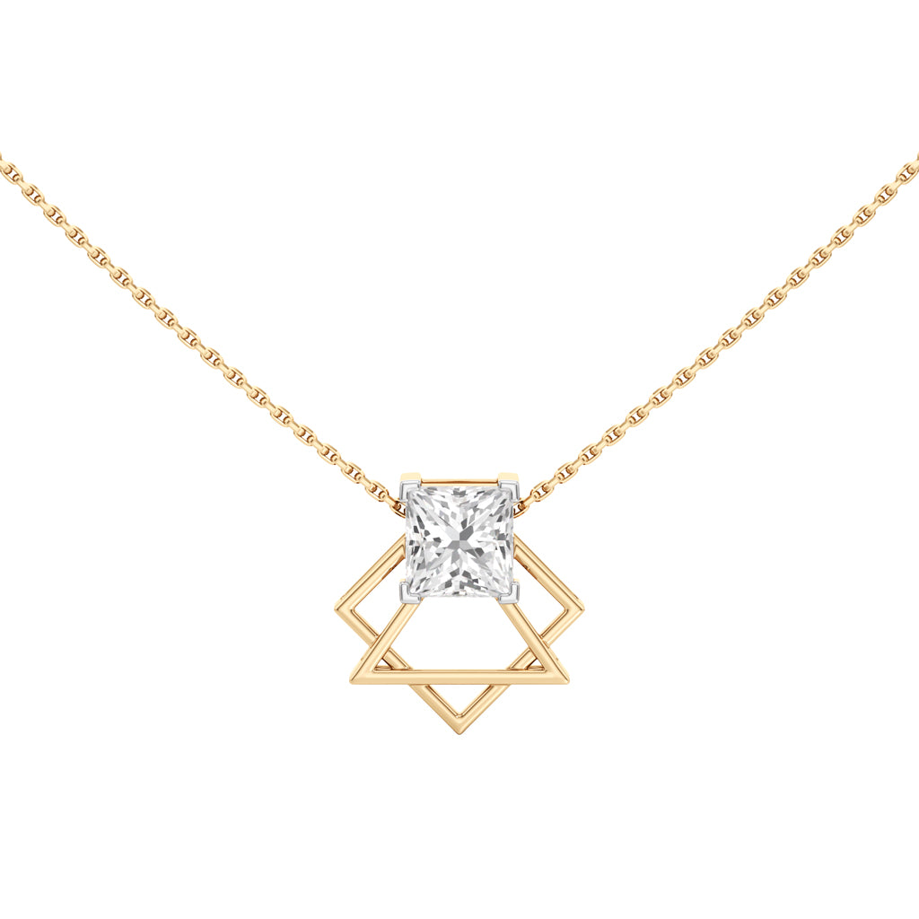 Celestina 2Ct Celtric Star Princess Cut Fancy Pendant