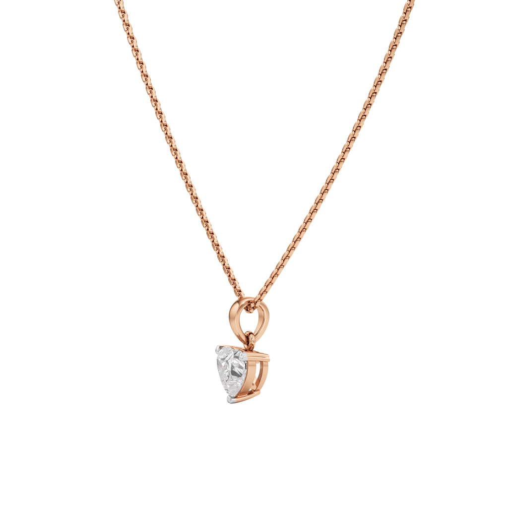 1Ct Heart Shape Solitaire Pendants