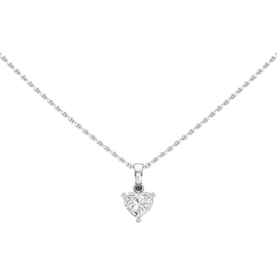 1Ct Heart Shape Solitaire Pendants
