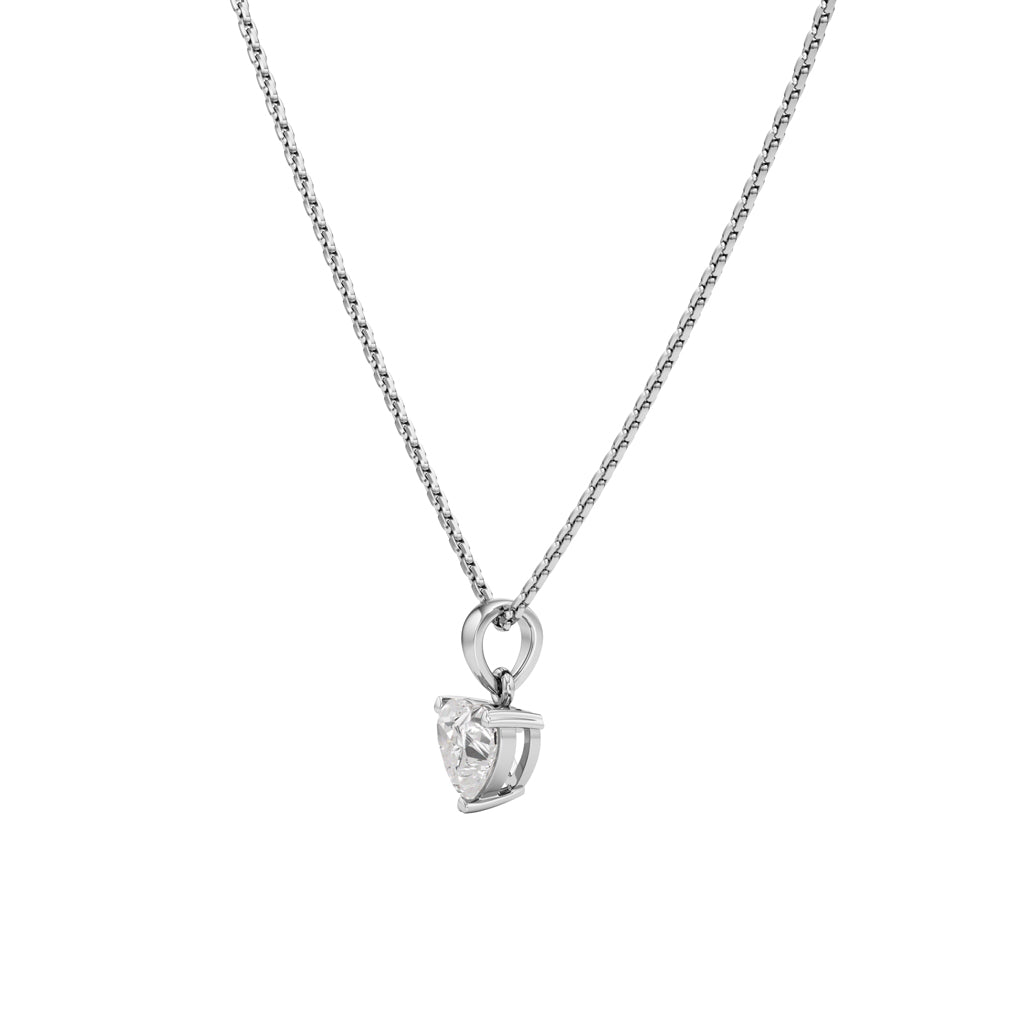 1Ct Heart Shape Solitaire Pendants