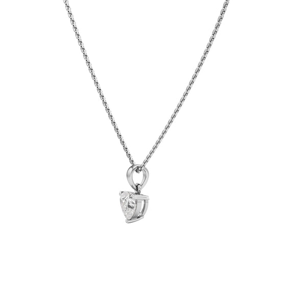 1Ct Heart Shape Solitaire Pendants