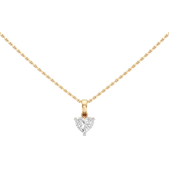 1Ct Heart Shape Solitaire Pendants