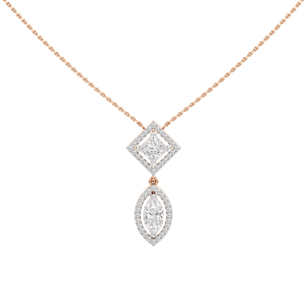 Rhianna 2.25Ct Multishape Double Halo Pendant