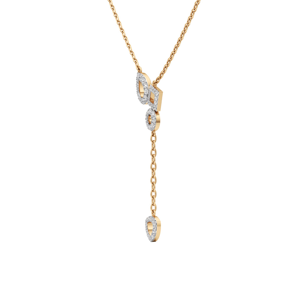 Glenna 0.50Ct Dangling Round Cut Delicate Pendant