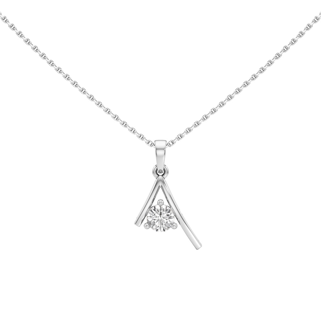 Kiera Triad Round Cut Delicate Pendant
