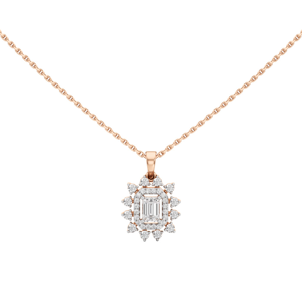 Delphina Emerald Cut Casual Pendant
