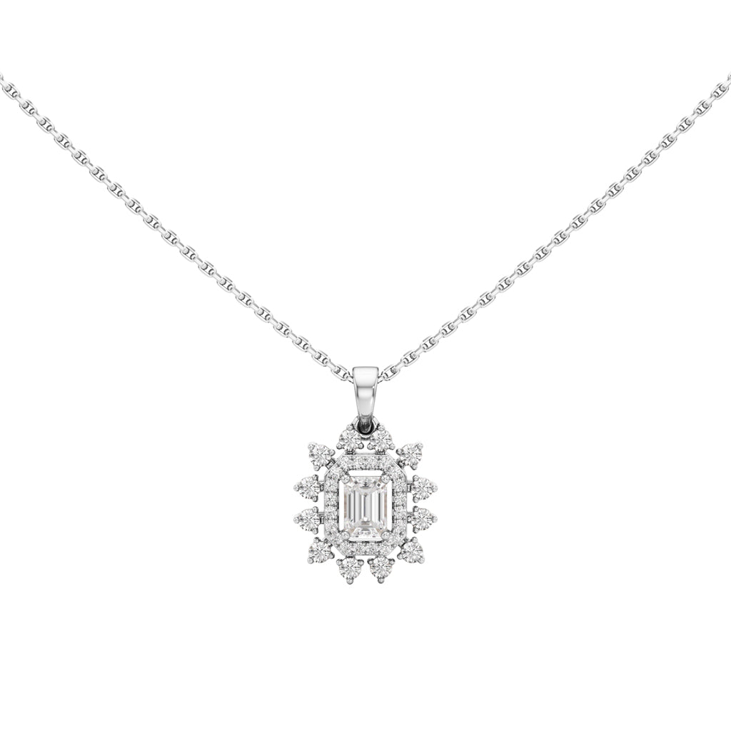 Delphina Emerald Cut Casual Pendant