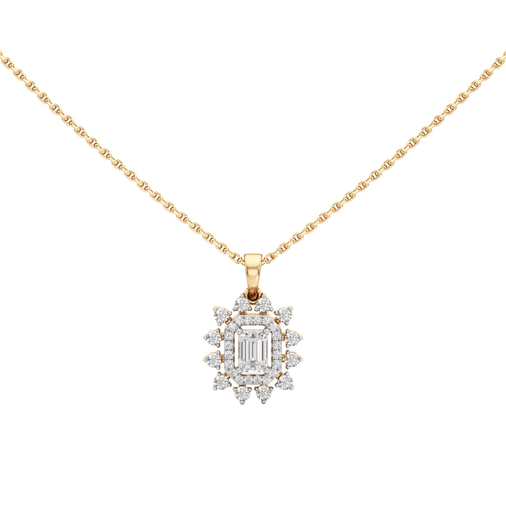 Delphina Emerald Cut Casual Pendant