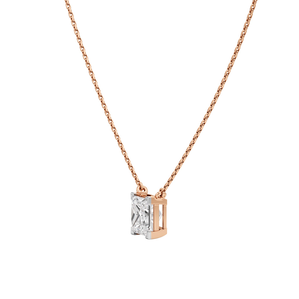 2.50Ct Princess Shape Solitaire Pendants