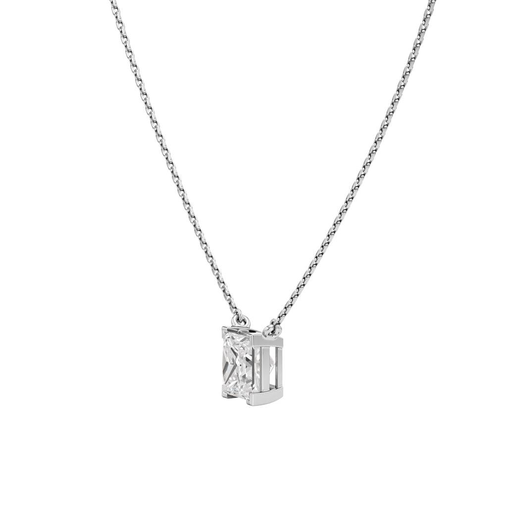 2.50Ct Princess Shape Solitaire Pendants