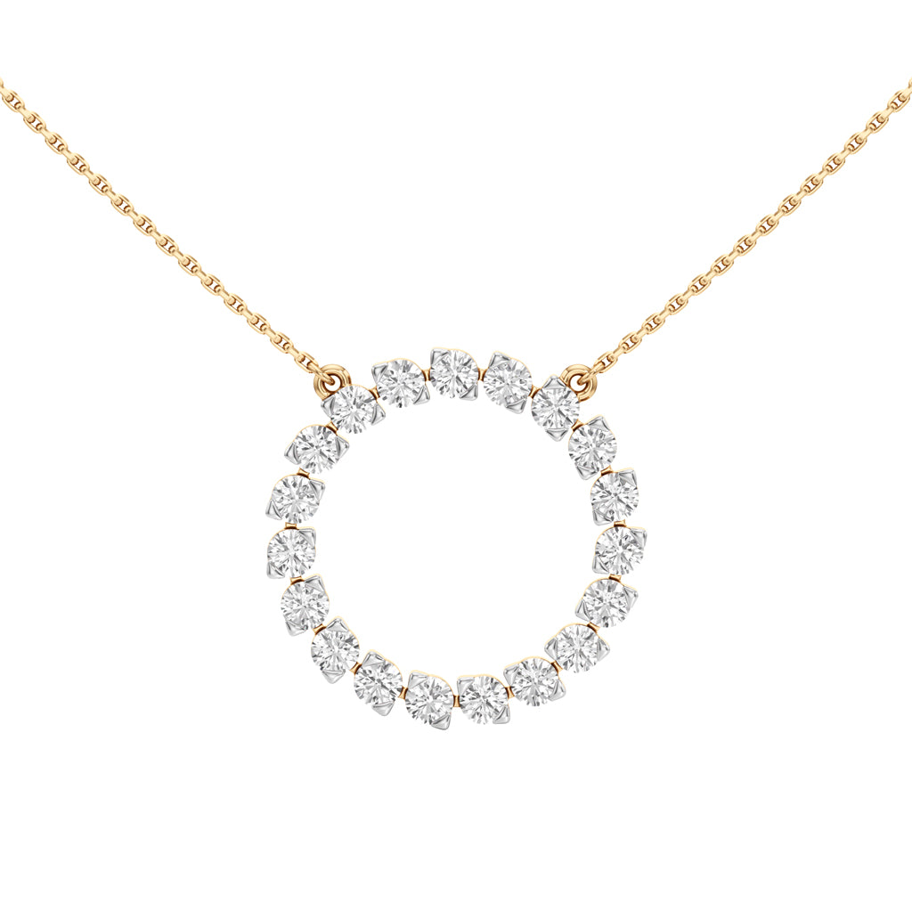 Juniper 2Ct Open Circle Round Cut Fancy Pendant