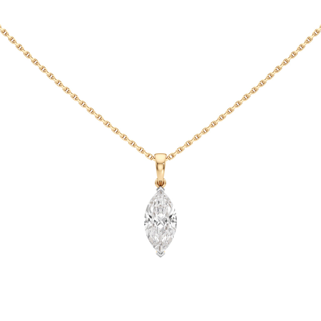 2Ct Marquise Shape,Solitaire Pendants