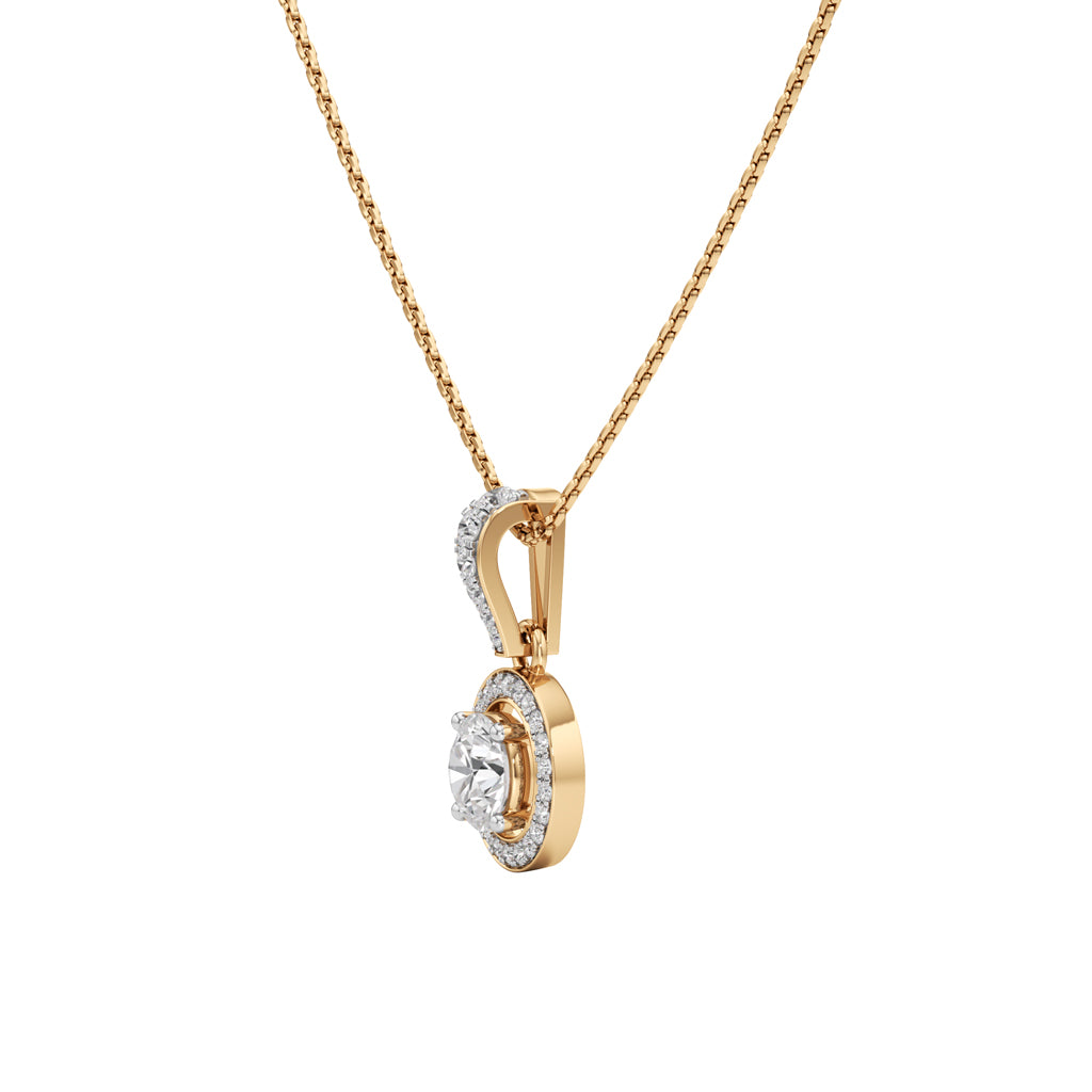 Jovianne 1.25Ct Concentric Round Cut Halo Pendant