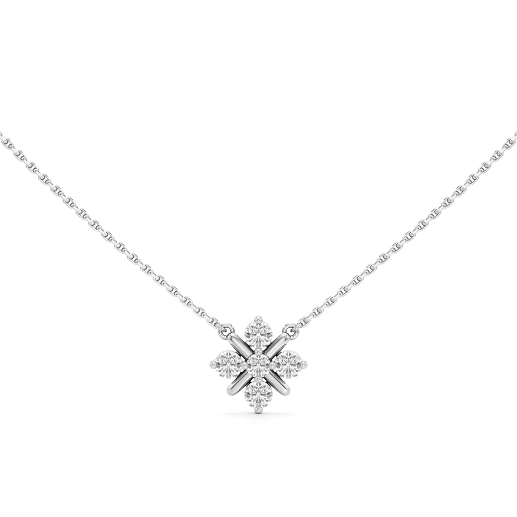 Hush Floral Round Cut Delicate Pendant