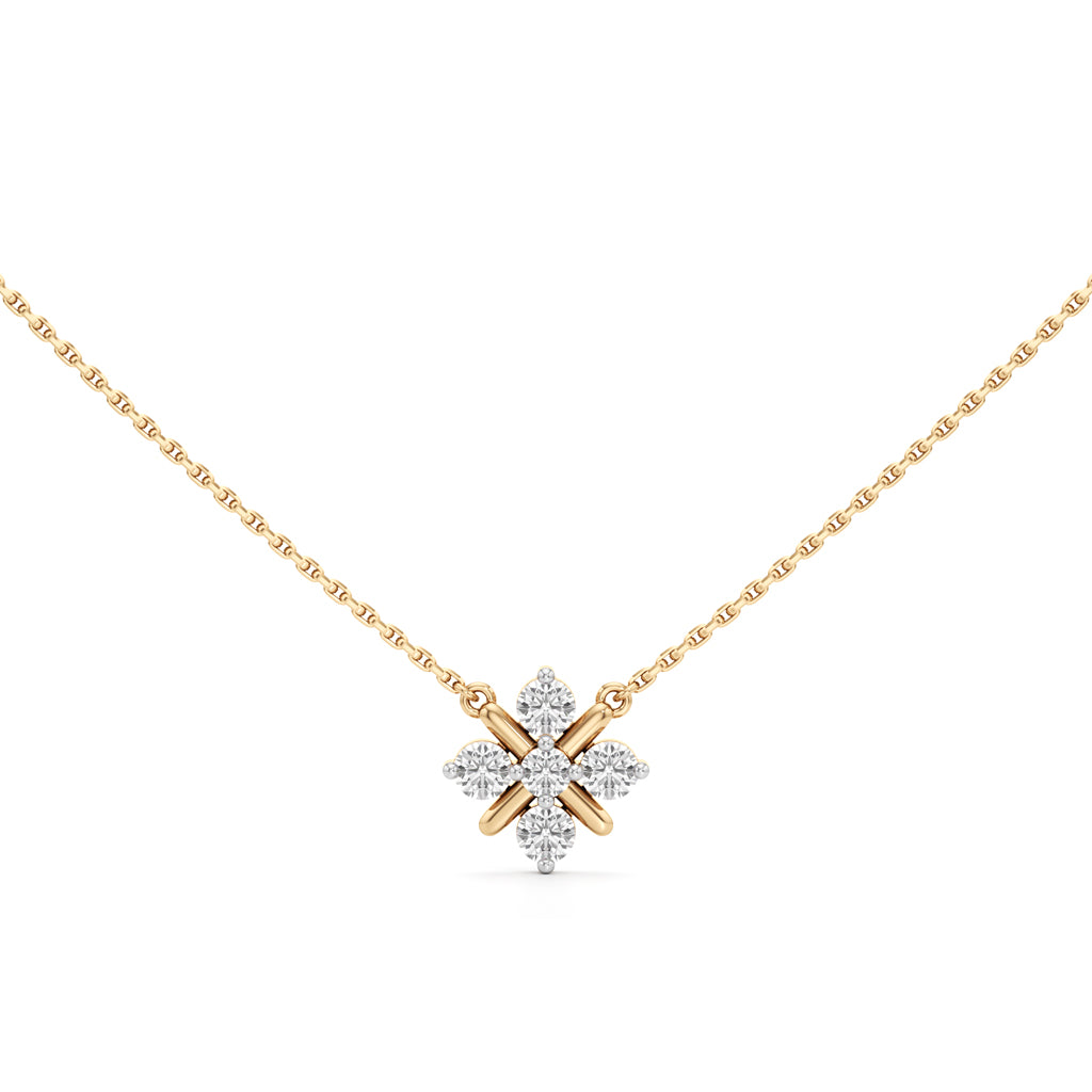 Hush Floral Round Cut Delicate Pendant