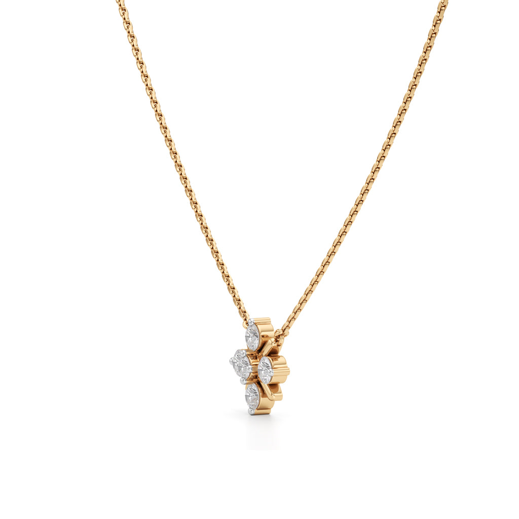 Hush Floral Round Cut Delicate Pendant