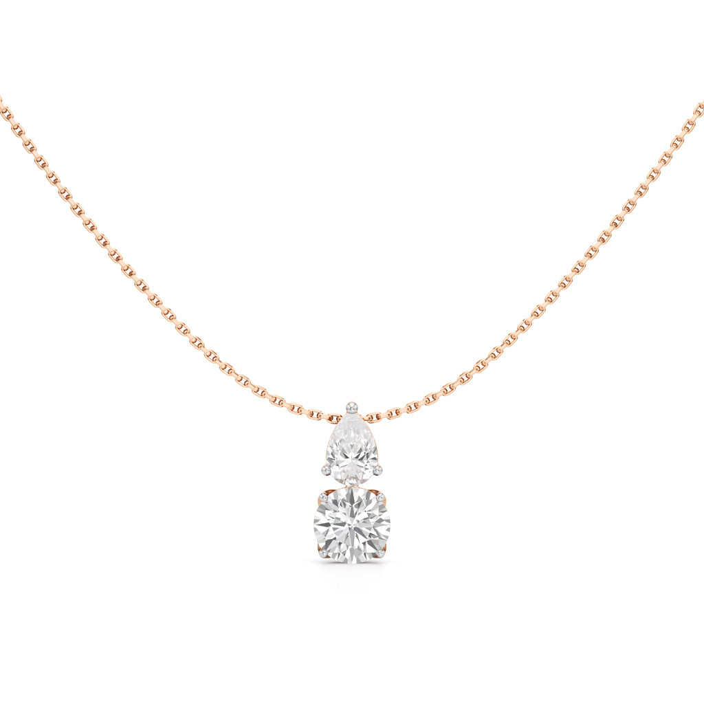 1.50Ct Round Shape Gold Fancy Pendant