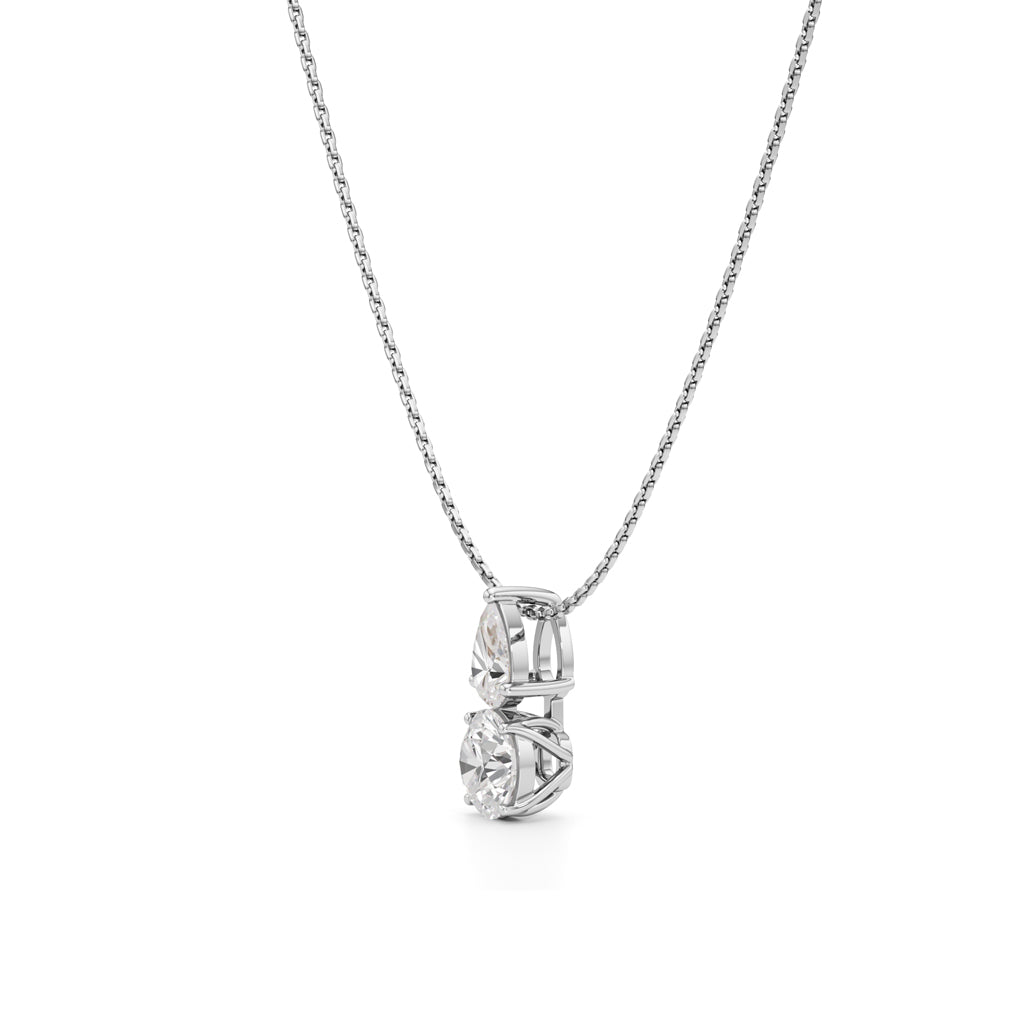 1.50Ct Round Shape Gold Fancy Pendant