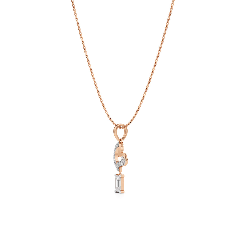 1.00Ct Emerald & Round Glow Pendant