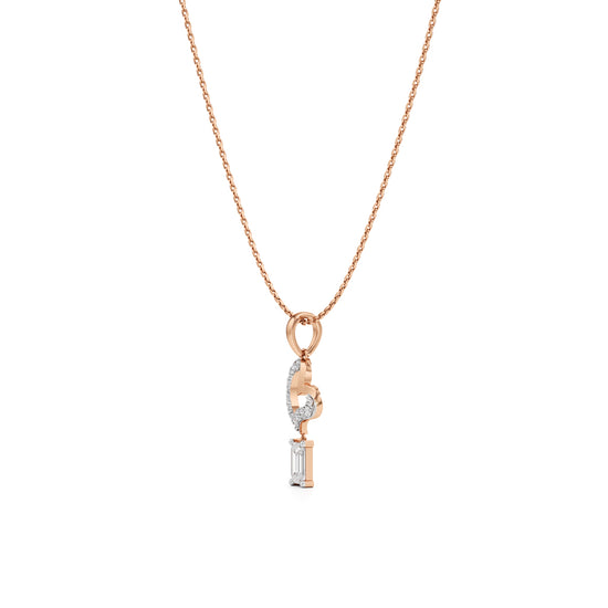 1.00Ct Emerald & Round Glow Pendant
