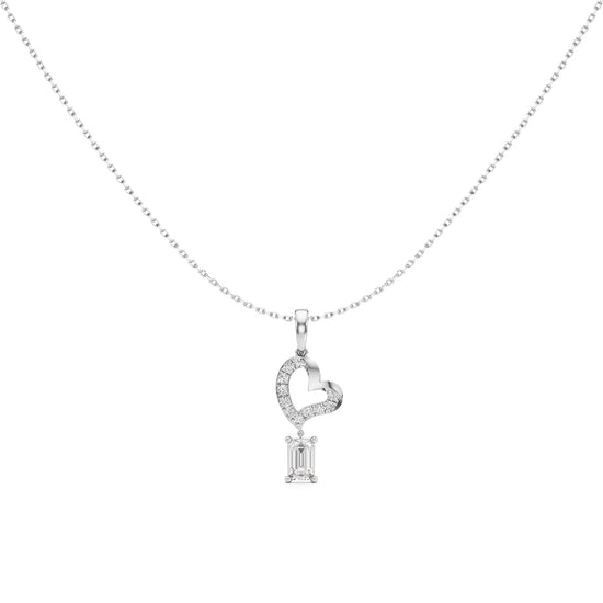 1.00Ct Emerald & Round Glow Pendant