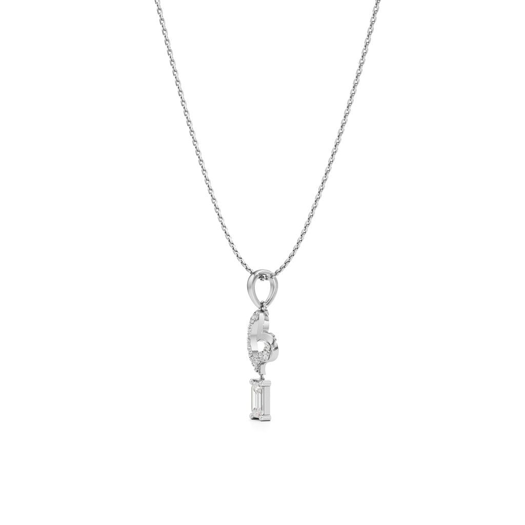 1.00Ct Emerald & Round Glow Pendant