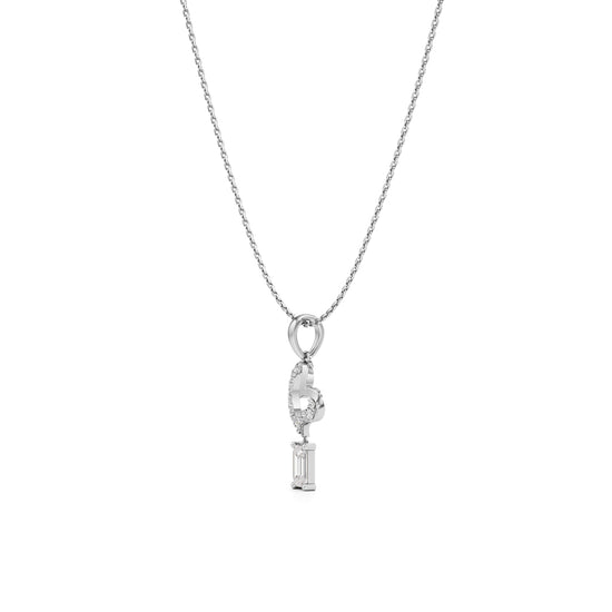 1.00Ct Emerald & Round Glow Pendant