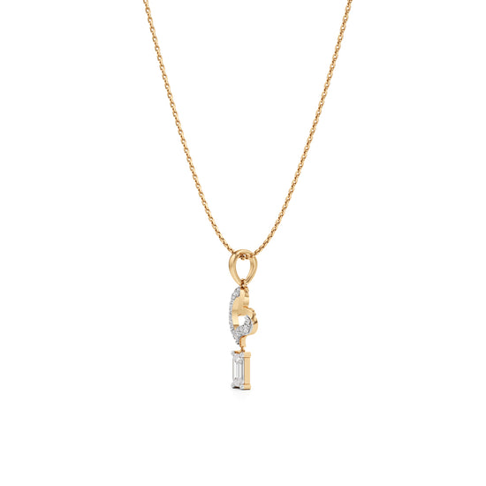 1.00Ct Emerald & Round Glow Pendant