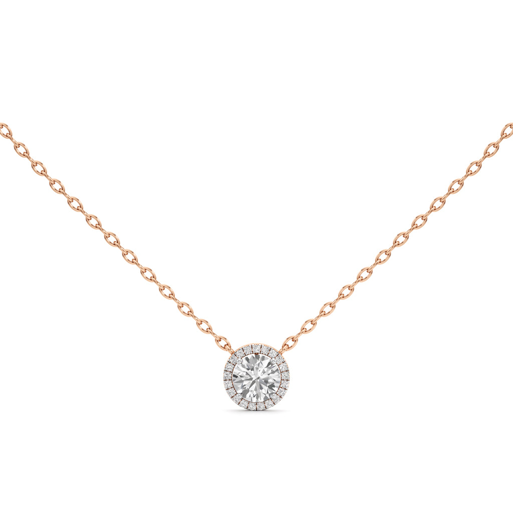 1.75Ct Round Glimmer Halo Pendant