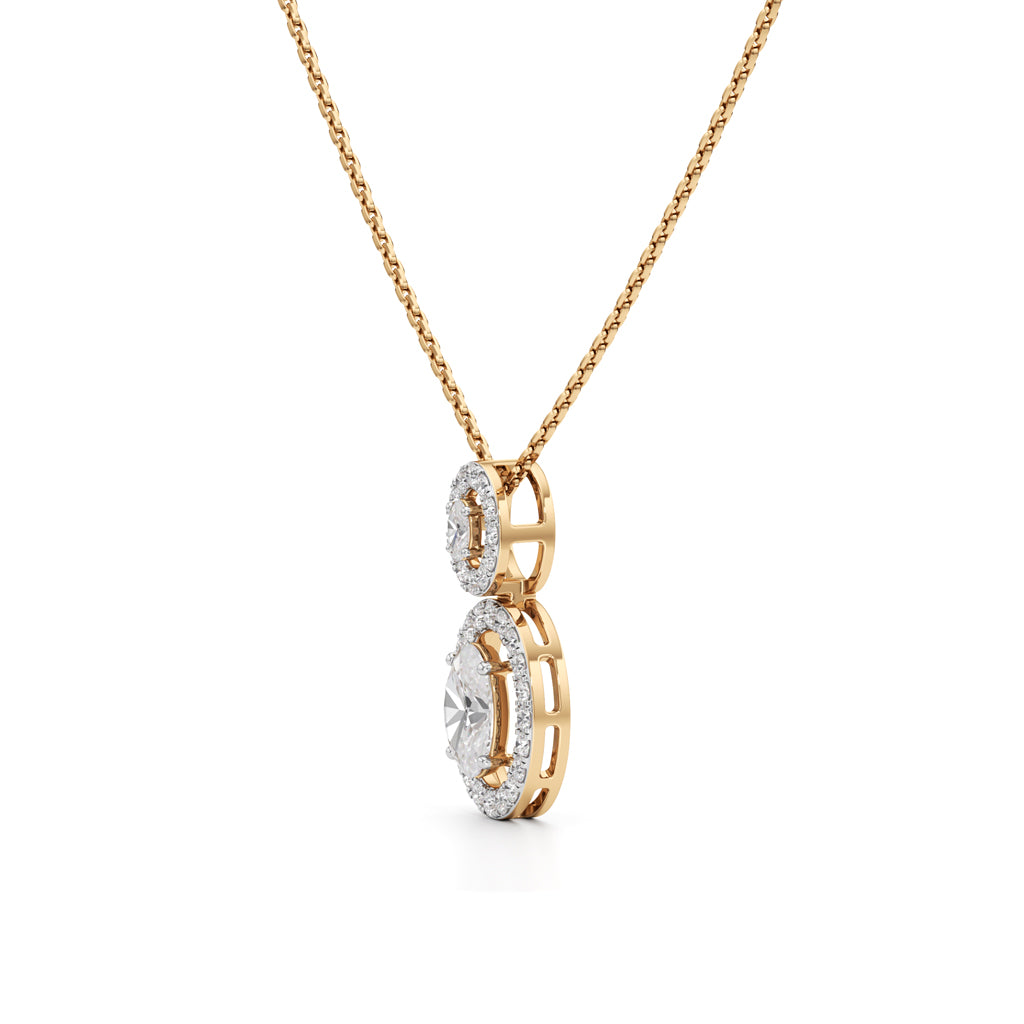 1.75 Ct Halo Aura Pendant
