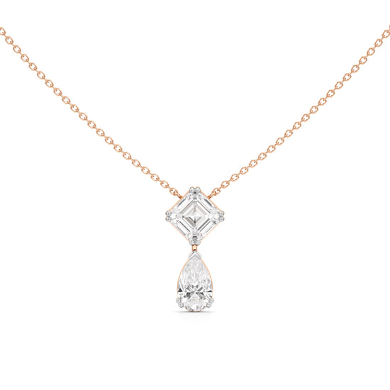 2.75 Ct Ascher & Pear Diamond Lumina Pendant