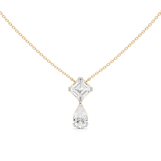 2.75 Ct Ascher & Pear Diamond Lumina Pendant
