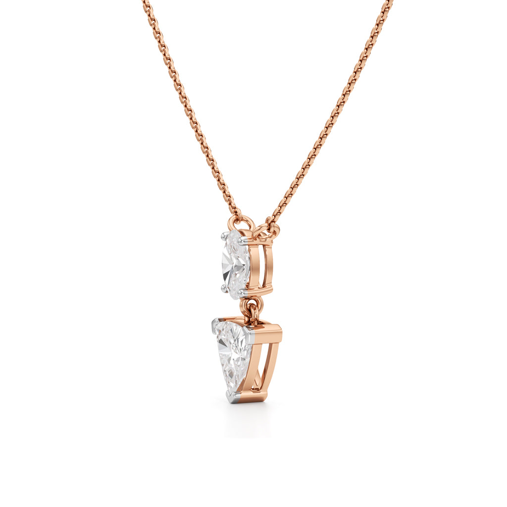 Aurora Trilliant Drop Necklace