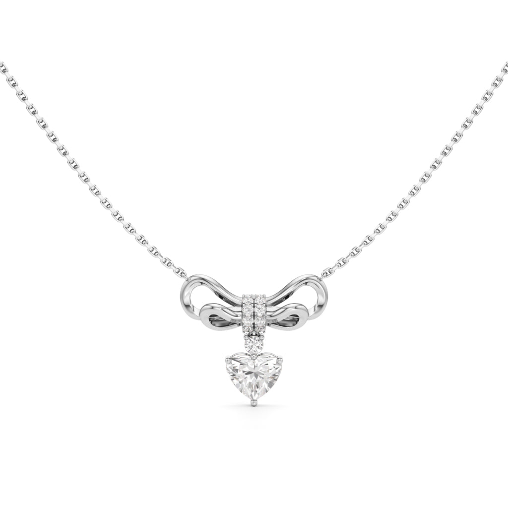 Amorette Heart Diamond Pendant Necklace