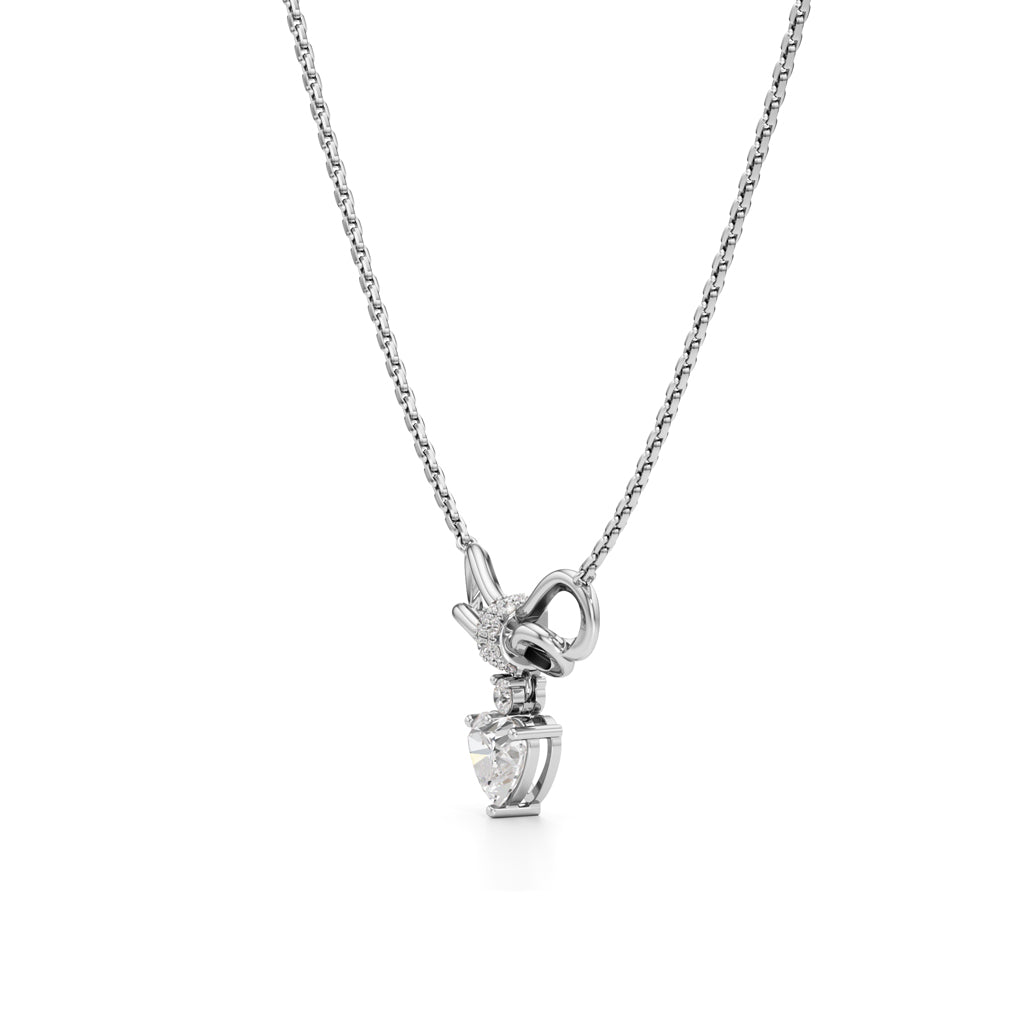 Amorette Heart Diamond Pendant Necklace