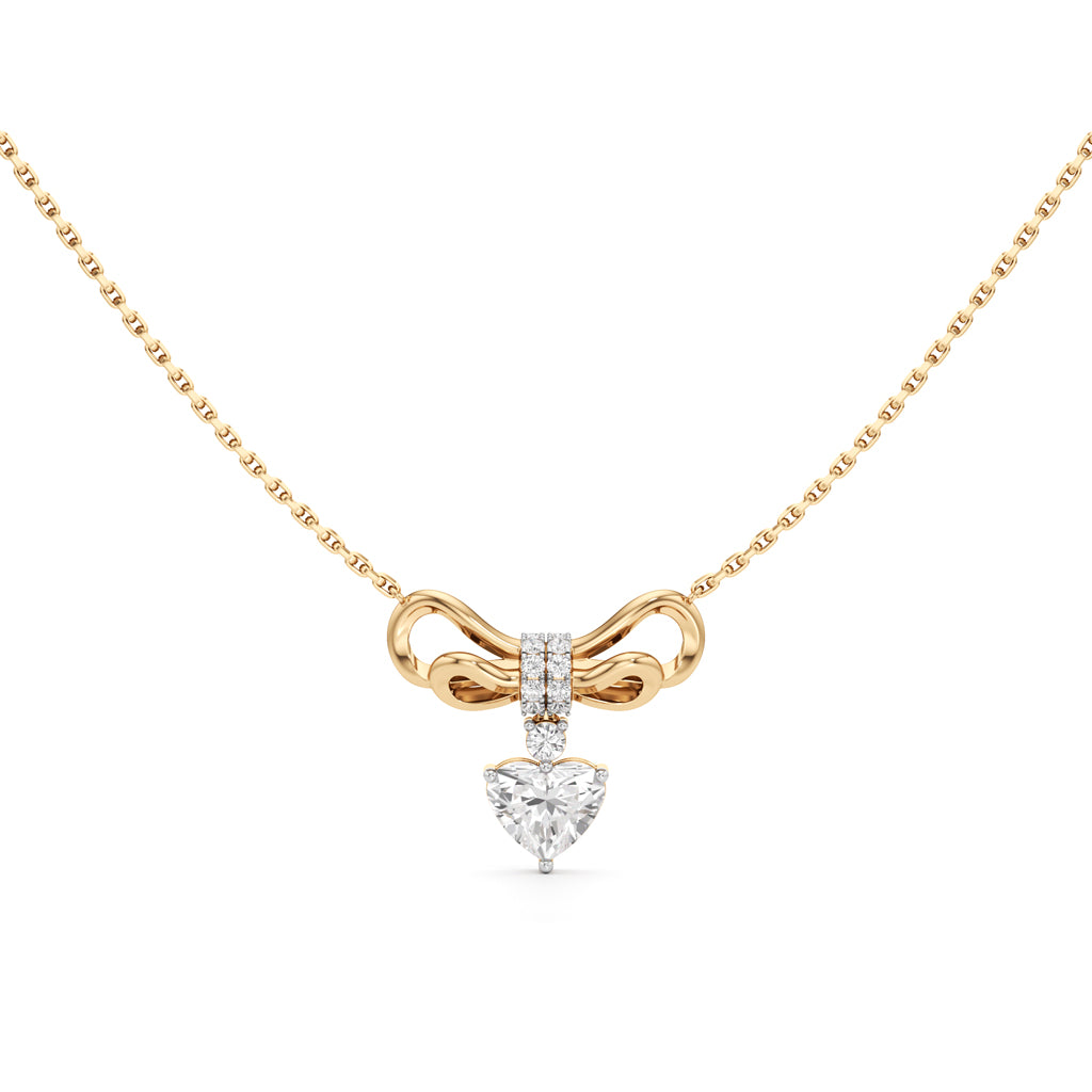 Amorette Heart Diamond Pendant Necklace