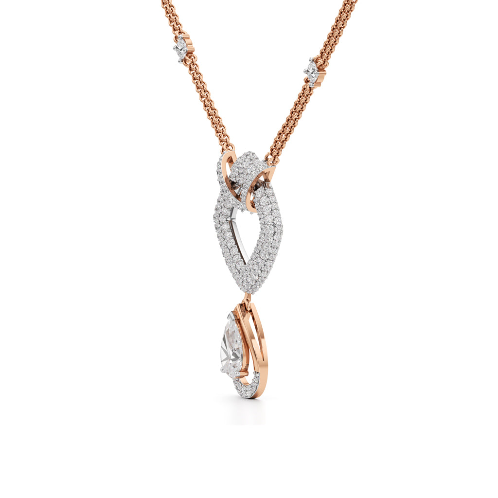 Celestia Heartfall Diamond Necklace