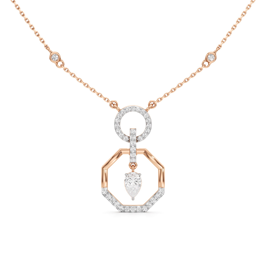 Aurora GeoDrop Diamond Necklace