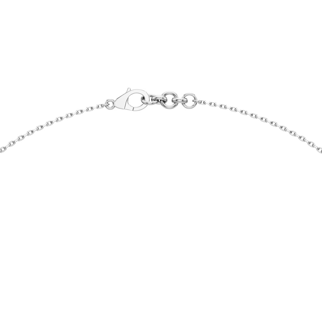 Celestine Linked Heart & Emerald-Cut Diamond Necklace