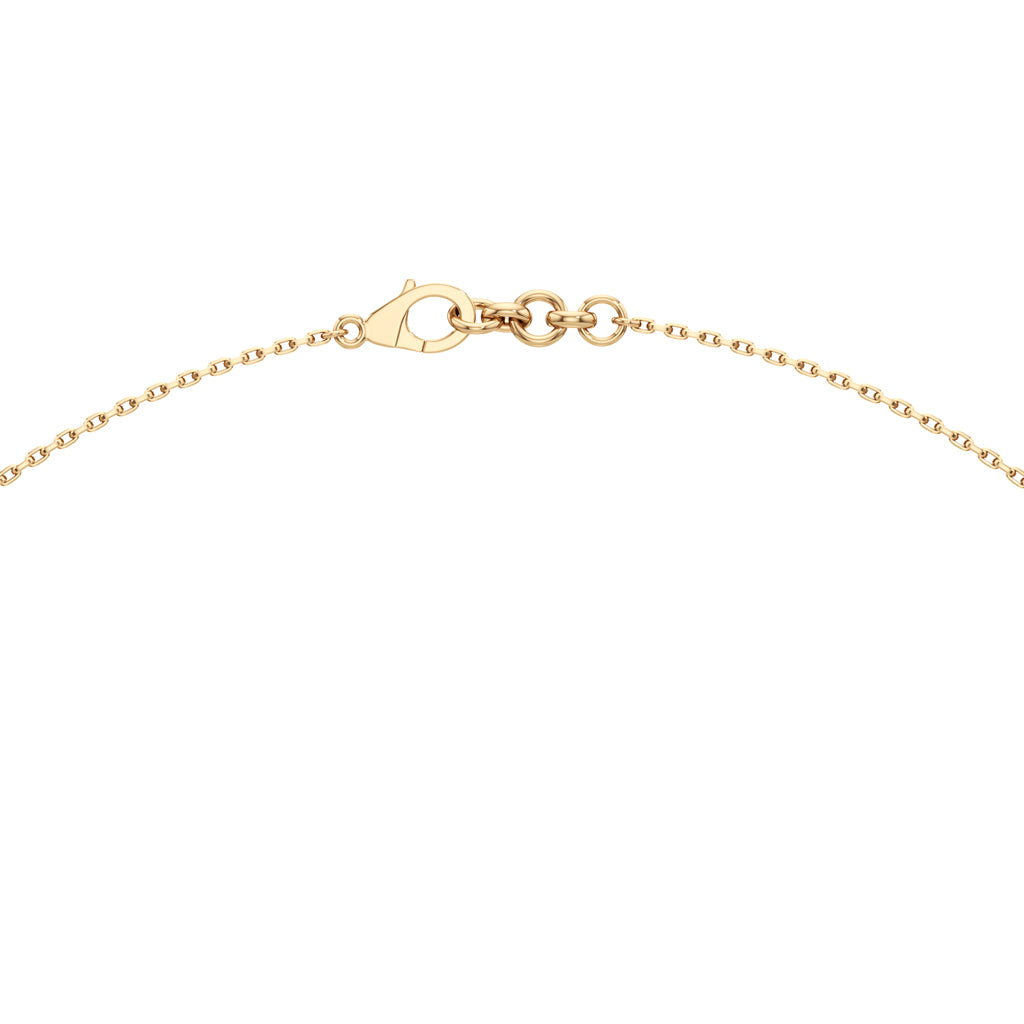 Celestine Linked Heart & Emerald-Cut Diamond Necklace